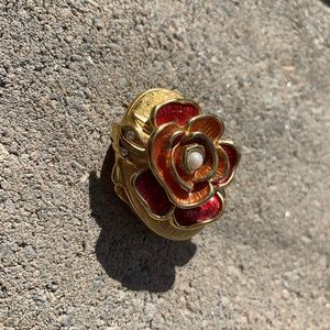 Bob Mackie gold tone Rhinestones trinket box